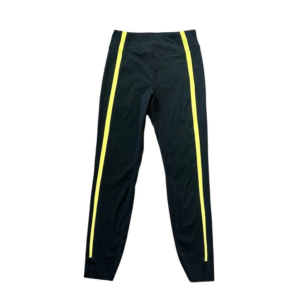 ZYIA Active Black Neon Tape Hi-Rise 7/8 Leggings